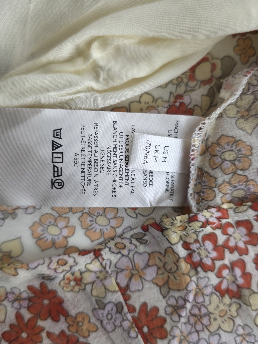 NWT Free People Floral Mini Dress Button Front Cottagecore Size M - Picture 14 of 15